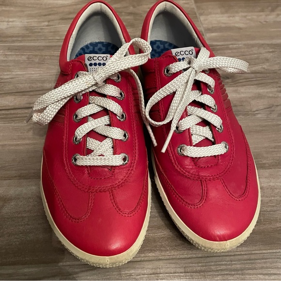 Ecco Shoes - ECCO Hydromax Street Sport red leather golf shoes / Like New